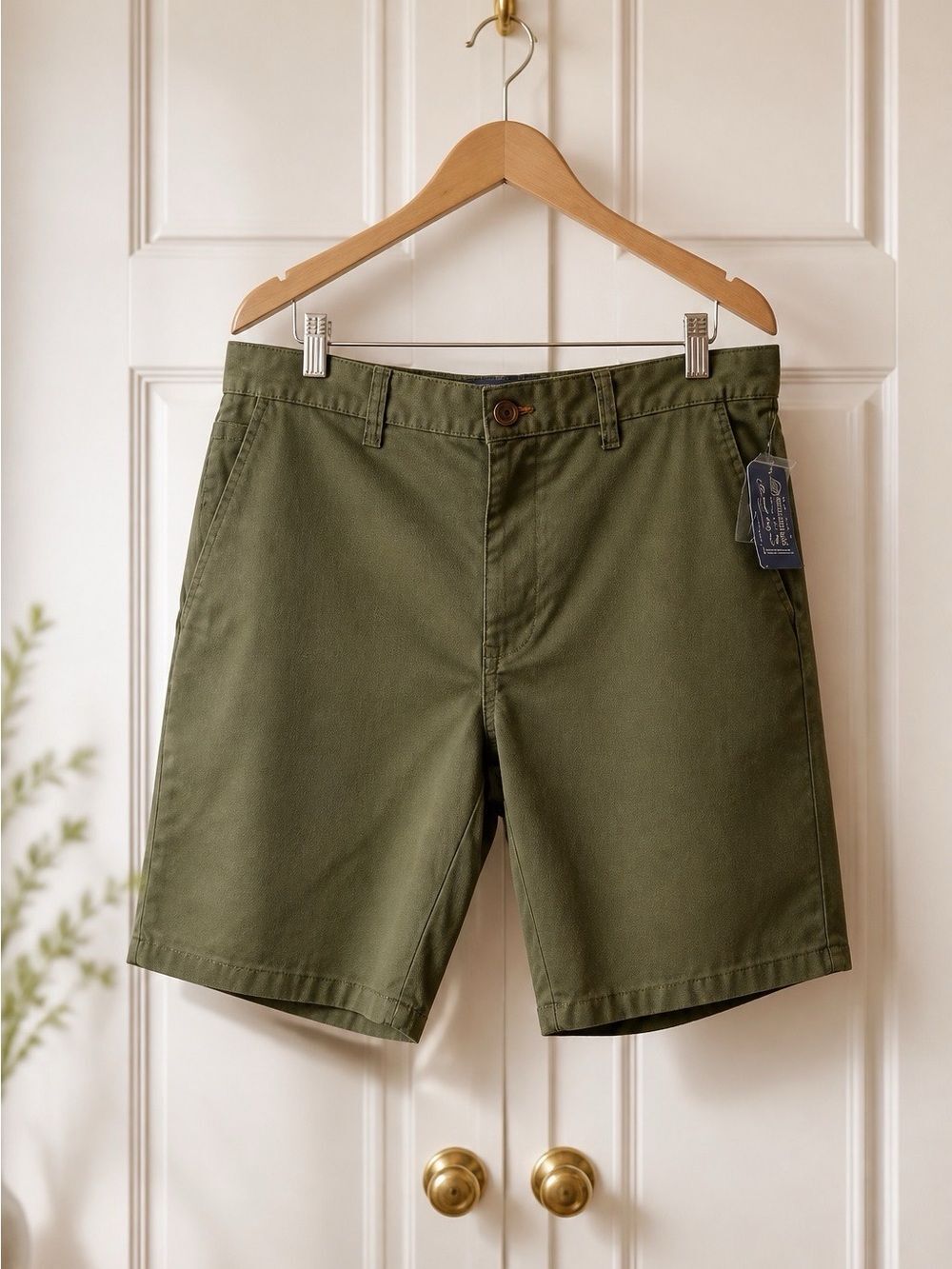 American Rag Olive Green Flat Front Chino Shorts